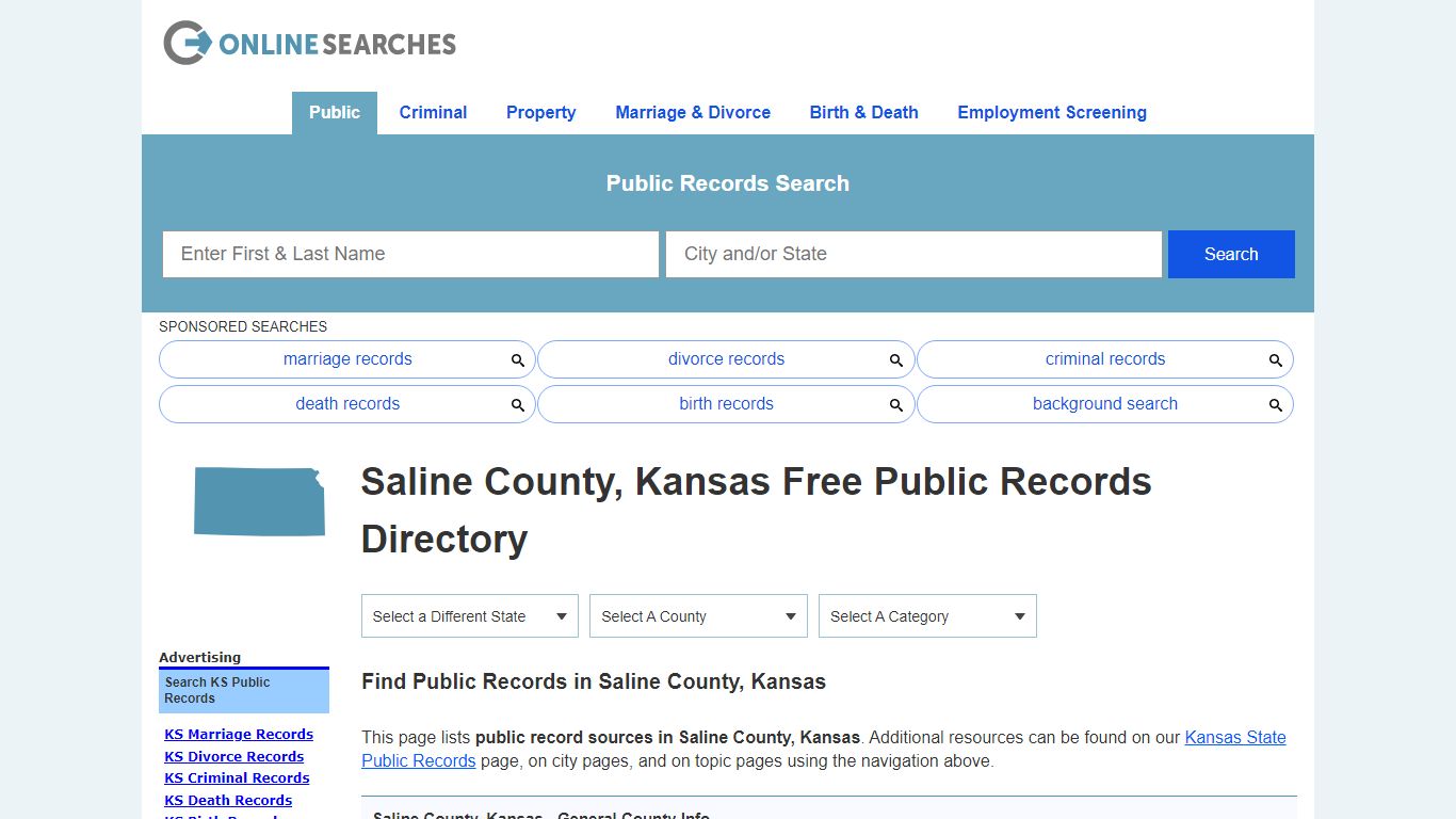 Saline County, Kansas Public Records Directory